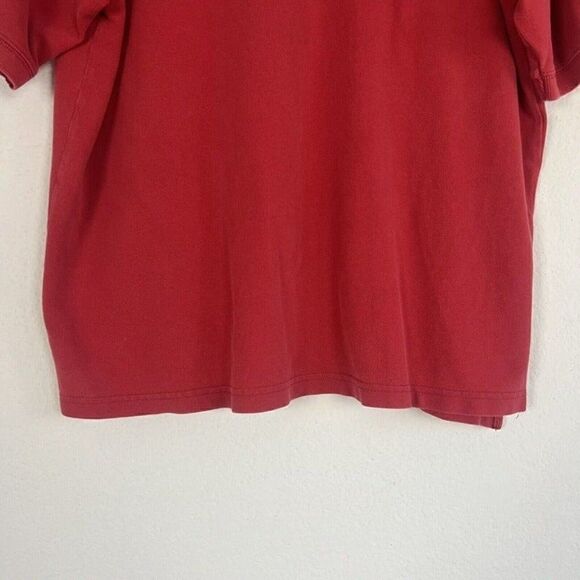 Vintage 90s Disney Mens Embroidered Mickey Mouse Red Golf Polo Shirt Cotton Lrg - Picture 9 of 9